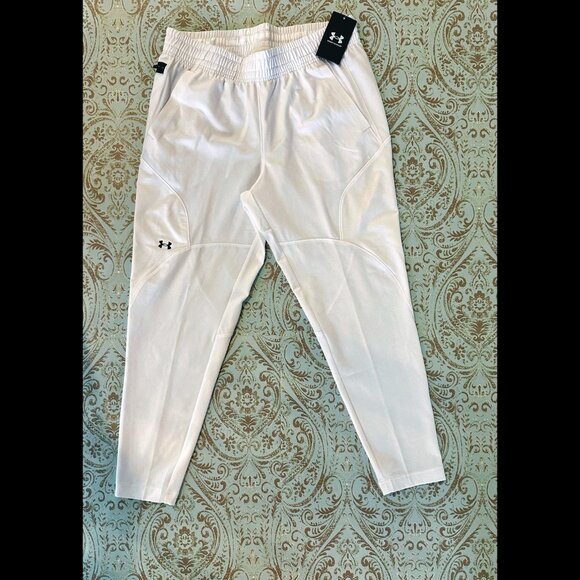 NWT Under Armour Women's Unstoppable Hybrid Pants, White, M - Picture 4 of 6